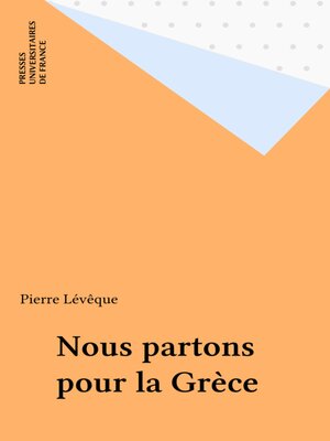 cover image of Nous partons pour la Grèce